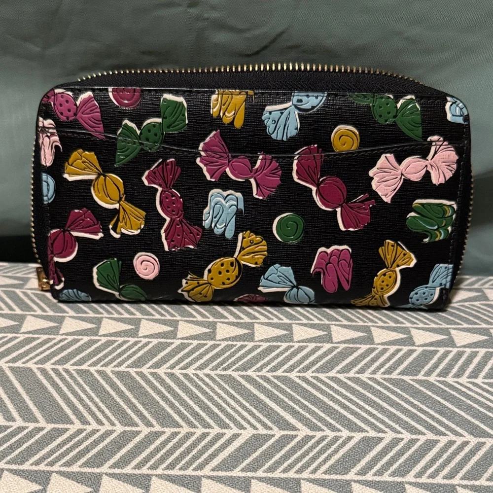 Kate Spade Black Wallet with Multicolor Candy Design - Picture 2 of 6